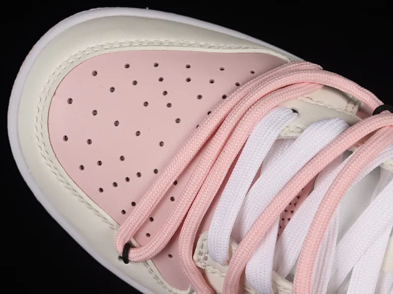 All categories Nk SB Dunk series Nk SB Dunk Low low-top sneakers Nk Dunk Low white and pink customized version of deconstructed strap casual sneakers DD1503-118